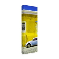 Zaštitni znak likovne umjetnosti 'Viva Meksiko VW Auto od buba i žuti zid' Umjetnost platna Philippe Hugonnard