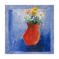 Zaštitni znak Likovna umjetnost' narandžasta vaza za cvijeće ' platnena Umjetnost Pabla Estebana