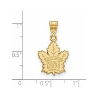 Srebro pozlaćeno NHL LogoArt Toronto Maple Leafs Med privjesak