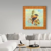 Zaštitni znak likovne umjetnosti 'Glorious Birds On Aqua 1' Canvas Art Jean Plout