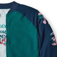 Wonder Nation pletena bomber jakna i grafička majica, 2 komada