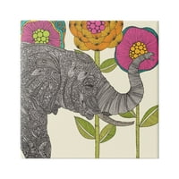Stupell Industries Floral Elephant Wildlife competitive Paisley Patterns Shapes Graphic Art Gallery Wrapped