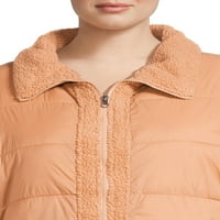 Alyned zajedno ženska Puffer jakna Fau Sherpa, veličine s-3X
