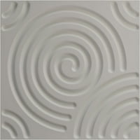Ekena Millwork 5 8 W 5 8 H Spiral EnduraWall dekorativna 3d zidna ploča, teksturirana metalik srebrna
