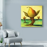 Zaštitni znak likovne umjetnosti 'Pear Trees 2' platnena Umjetnost Leah Saulnier