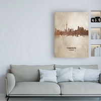 Zaštitni znak likovne umjetnosti' Toronto Canada Rust Skyline ' platnena Umjetnost Michaela Tompsetta