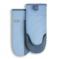 KitchenAid Beacon dvobojni set rukavica za pećnicu, Plavi Baršun plavo nebo, 5,75 x13