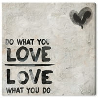 Wynwood Studio tipografija i Citati grafike na zidnom umjetničkom platnu 'radi ono što voliš' ljubavni Citati
