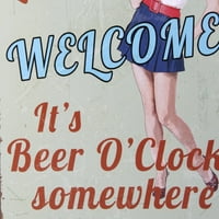 Vintage Metal Tin znak Plaketa Zidna umjetnost Poster Kafe bar pub pivo