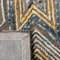 Trag Christopher Sažetak Geometrijska prostirka vunene površine, siva bež, 6 '6' kvadrat