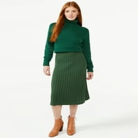 Ženski džemper sa Dolčevicom za besplatnu montažu, srednje težine