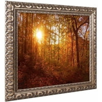Zaštitni znak likovne umjetnosti' jesen Sunset ' platno Art PIPA Fine Art, zlato Ornate Frame