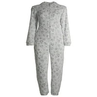 Mir, ljubav i snovi žensko sivo mačje Print pidžama Union odijelo
