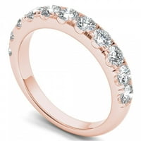 1ct TDW Diamond 14k vjenčani prsten od ružičastog zlata