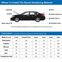 Jedinstvene povoljnije 118mil 1076SQFT Auto automatski zvuk izolacija protupožaranje buke prostirka 40 x40
