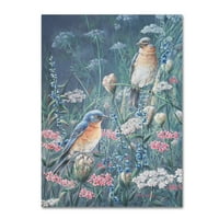 Zaštitni znak likovne umjetnosti' Plava ptica i divlje cvijeće ' platnena Umjetnost Wande Mumm
