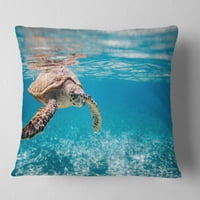 Designart velika morska kornjača Hawksbill-apstraktni jastuk za bacanje - 18x18