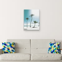 Remek-djelo Umjetnička galerija osvijetljene Palme obalna stabla IV od Noah Bay Canvas Art Print 24 36