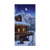 Zaštitni znak Fine Art 'Mountain Home Božić' Platno Art by Jeff Tift