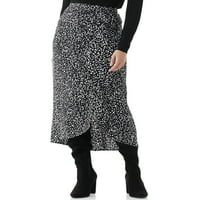 Scoop ženska štampana asimetrična suknja
