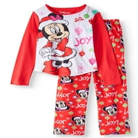 Minnie Mouse Poli 2-dijelni Božićni pidžama set za spavanje