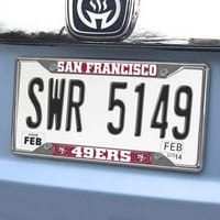 Novi nogomet San Francisco 49ers Chrome registarske tablice okvir Metal 12.5 6