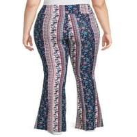 No Boundaries Juniors Plus Size Pantalone Sa Visokim Usponom, 2 Pakovanja