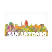 Marlene Watson 'San Antonio Texas Skyline Mclr 2' Canvas Art