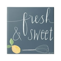 Stupell Industries Fresh & Sweet Citrus Voće kuhanje Grafička umjetnička galerija Zamotana platna Print Wall