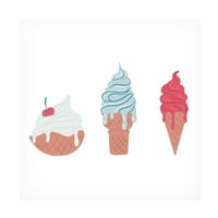 Fiorella Površinski Dizajn 'Kapajući Sladoled 12' Platno Art