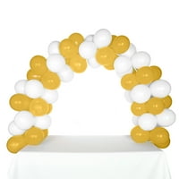 Dekoracija zabave od bijelog i Zlatnog proslave stola od balonskog Luka