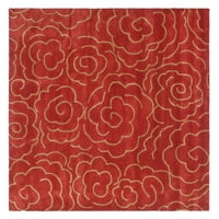 SOHO TRINITY cvjetna prostirka vunene vune, crvena, 6 '6' kvadrat