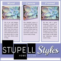 Stupell Industries God Bless Our Home Expression Purple Pink Sukulents Canvas Wall Art, 40, dizajn Ziwei Li