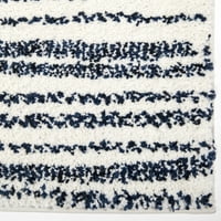 Orian prostirke Luxe Stripes mekani rub s bijelim područjem, 7'10 10'10