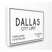 Kolekcija Dekor Stupell Home Decor Dallas City Limit Platnena Zidna umjetnost