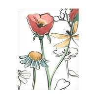 Juni Erica Vess' Boho Florals VI ' platno Art