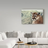 Zaštitni znak Likovna umjetnost' visoka zemlja Cougar ' platno Art Ron Parker