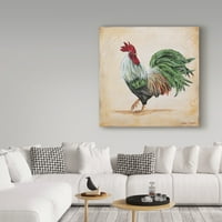 Zaštitni znak likovne umjetnosti 'Rooster 5' platno Art Jean Plout
