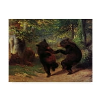Zaštitni znak likovne umjetnosti' plesni medvjedi ' platno Art by Masters Collection