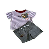 Komplet za košulju i kratke hlače Quilte Baby Boy & toddler, 2 komada, veličine 0 3M-4t