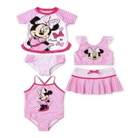 Minnie Mouse Djevojčica Jednodijelni, Tankini & Osip Guard Kupaći Kostimi, Set