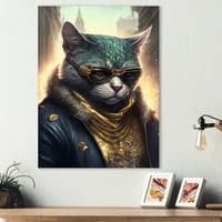 PromenArtict Cat Gangster u NYC-u i platnu zidnu umjetnost