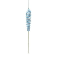 7.5 plava i bijela Glitter Twist Pop Lollipop Božić Ornament