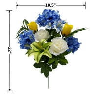 Oslonci 22 vještački cvjetni buket, hortenzija u plavoj boji