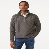 Besplatno sklapanje muški dijamantski prošiveni dres pulover sa pola Patentnog zatvarača sa lažnim vratom
