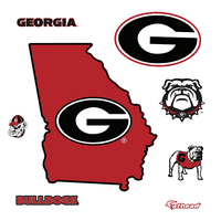 Fathead Georgia Bulldogs: država Georgia-Giant zvanično licencirani uklonjivi zidni naljepnica
