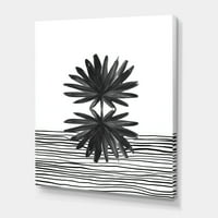 PROIZVODNJA Crno-bijelo pruga pod tropskim listom II Moderna platna zidna umjetnička ispisa