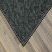 Garland Rug Ivy 3' 12 ' Polipropilenski tepih za trčanje u sivoj boji
