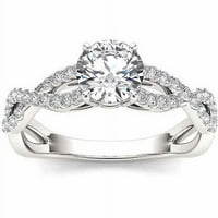 Carat T. W. Diamond Solitaire 14kt zaručnički prsten od bijelog zlata