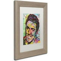 Zaštitni znak Likovna umjetnost Elvis umjetnost na platnu Dean Russo, bijeli mat, okvir od breze